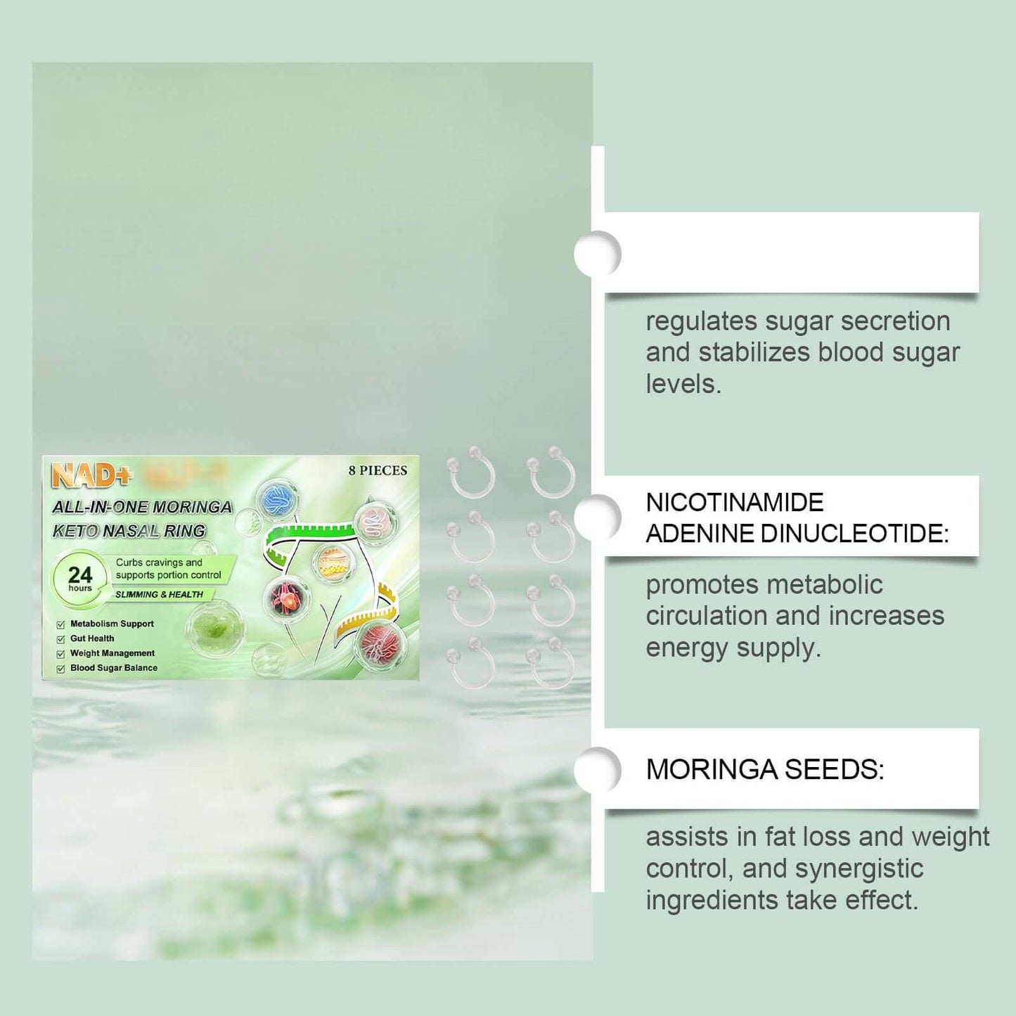 Nutrivibe Herbal Gentle Care Nose Ring offers light body care using natural ingredients, promoting skin wellness and gentle maintenance for sensitive areas.