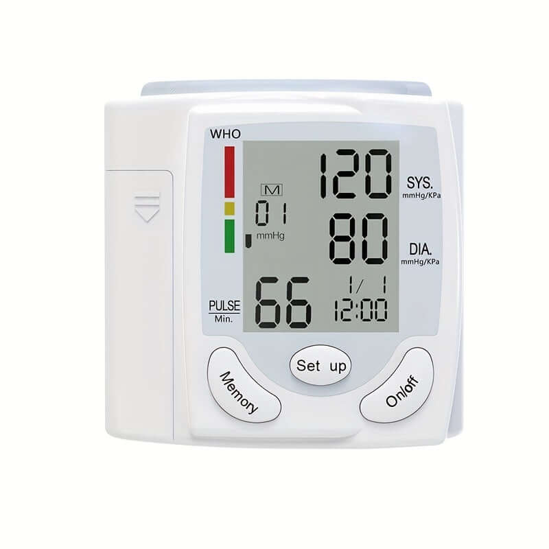 Nutrivibe Wrist Blood Pressure Monitor provides accurate and convenient measurement of blood pressure and heart rate with an easy-to-use wrist device.