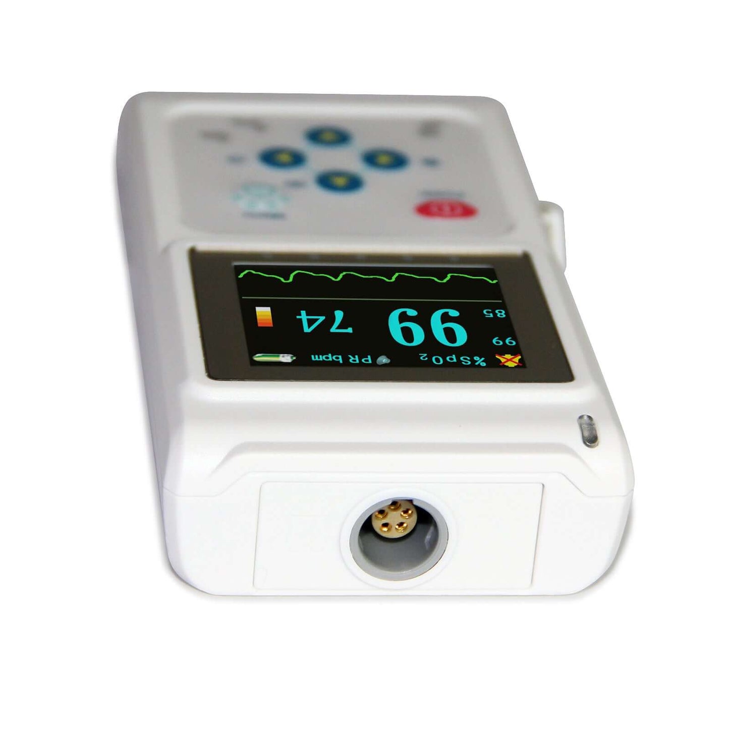 Nutrivibe Vet Pulse Oximeter measures SpO2 and pulse rate using ear and tongue probes, designed for precise veterinary monitoring with PC software integration.