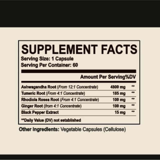 NUTRIVIBE Ashwagandha Capsules support stress relief, energy balance, mental clarity, and overall vitality naturally.