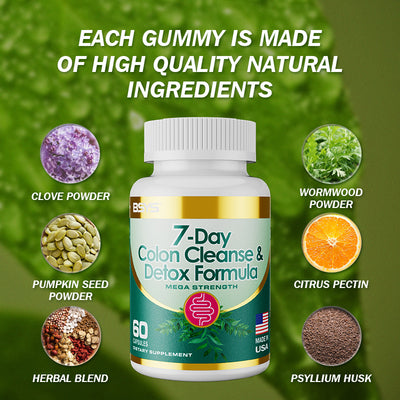 NUTRIVIBE 7-Day Colon Cleanse & Detox Capsules support digestive wellness, promote toxin removal, and enhance gut health naturally