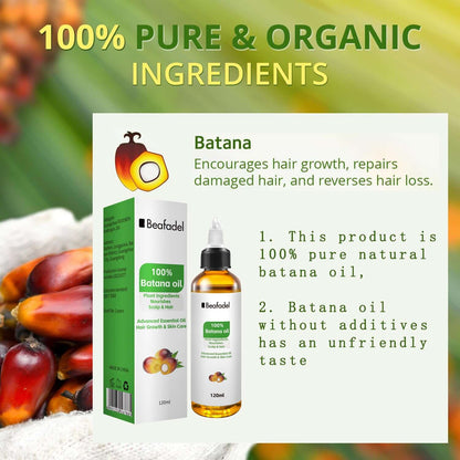 Nutrivibe Batana Oil 120ml nourishes hair, supports growth, restores shine, and promotes scalp health naturally.