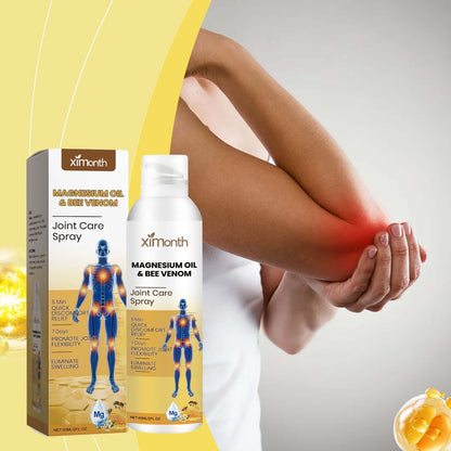 NUTRIVIBE Joint Care Spray for joint comfort and relief, featuring magnesium oil and bee venom in an easy-to-use spray.