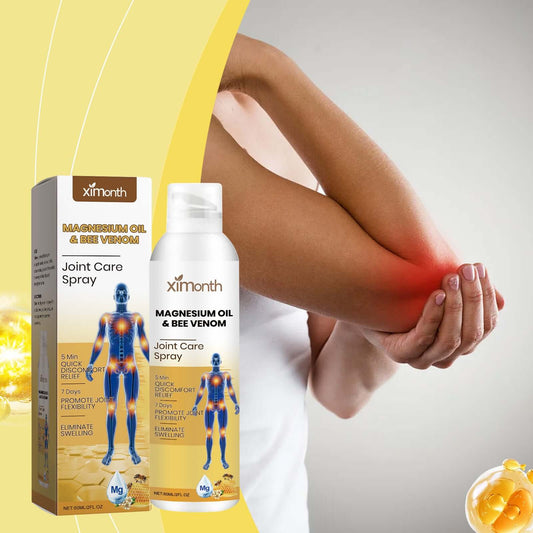 NUTRIVIBE Joint Care Spray for joint comfort and relief, featuring magnesium oil and bee venom in an easy-to-use spray.