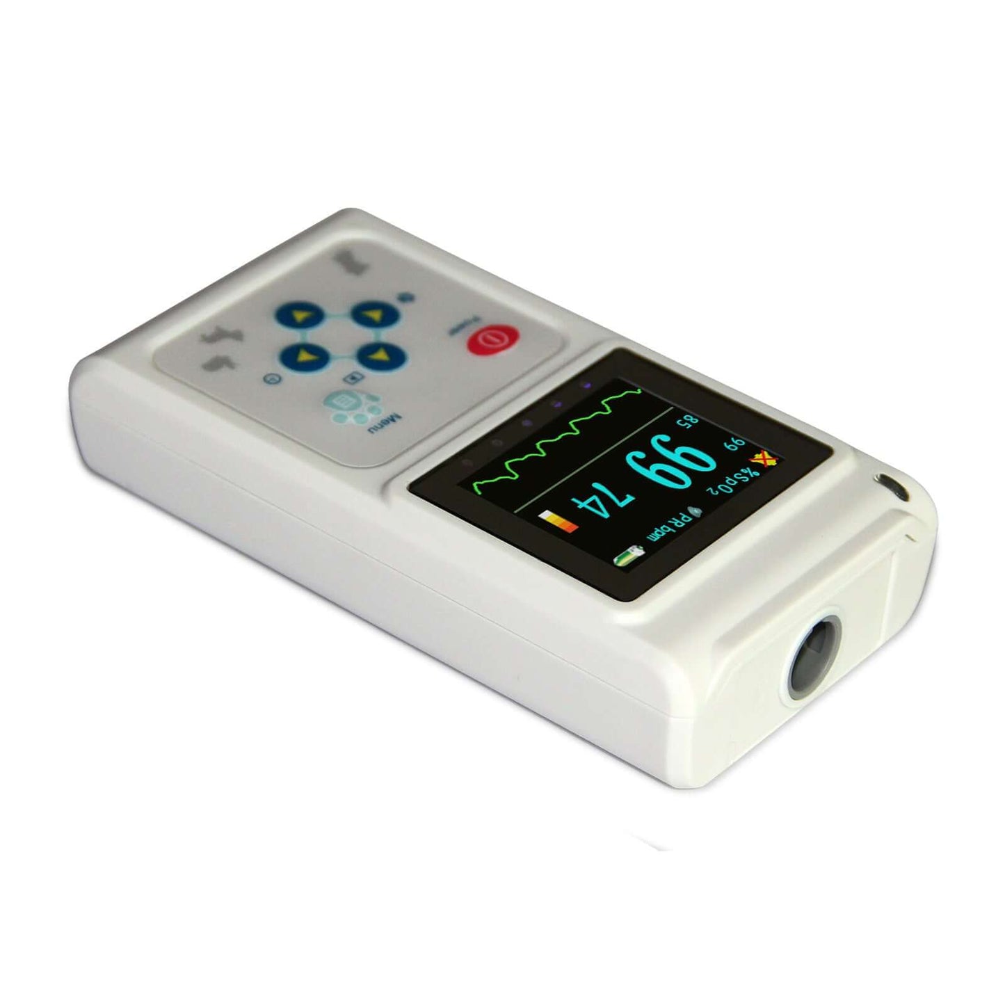 Nutrivibe Veterinary Pulse Oximeter CMS60D accurately monitors oxygen saturation (SpO2) and pulse rate in animals with handheld convenience and PC software integration.