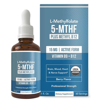 NUTRIVIBE Methyl Folic Acid Drops support healthy cell growth, DNA synthesis, and overall wellness with precise, easy-to-use liquid supplementation daily.