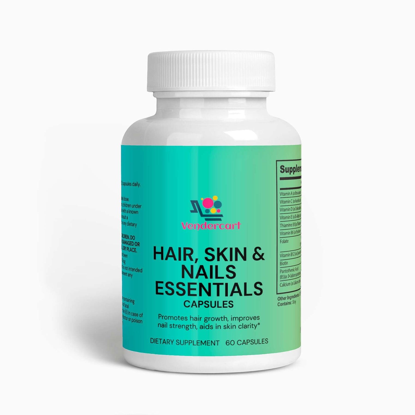 NUTRIVIBE Hair, Skin & Nails Supplements support strong hair, healthy skin, and durable nails with vitamins, minerals, and natural nutrients for daily wellness.