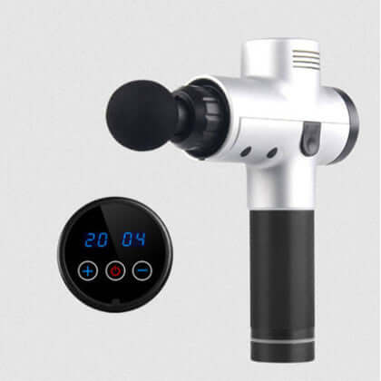 Nutrivibe 4-Head Body Massage Gun relieves muscle tension, reduces soreness, and enhances recovery with four interchangeable heads for targeted therapy.