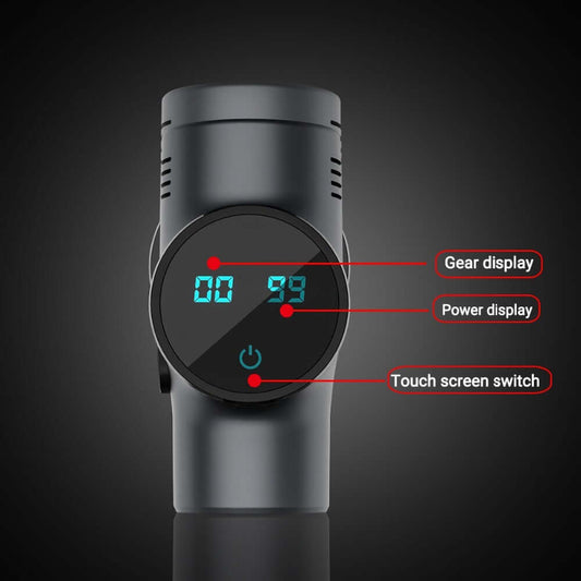 Nutrivibe 4-Head Body Massage Gun relieves muscle tension, reduces soreness, and enhances recovery with four interchangeable heads for targeted therapy.