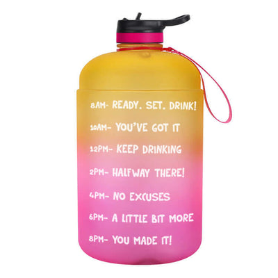 Nutrivibe Gallon Water Bottle is a durable, BPA-free sports jug with a straw, perfect for hydration during workouts, gym sessions, or outdoor activities.