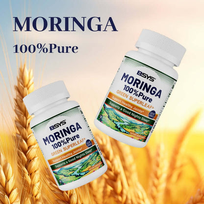 NUTRIVIBE Moringa Capsules provide antioxidant support, blood sugar balance, heart health, immune boost, and natural defense with daily superfood nutrition.