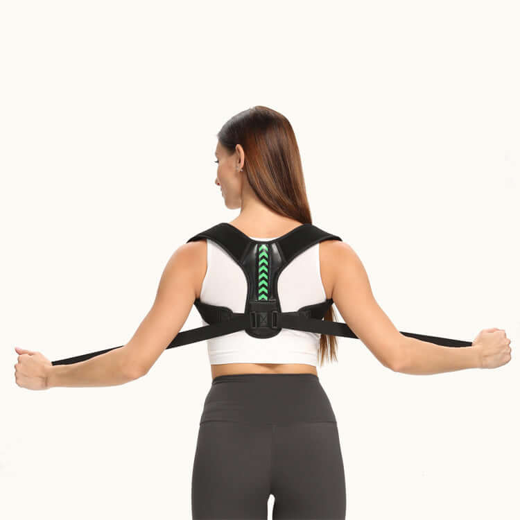Nutrivibe Posture Corrector Belt improves sitting and standing posture, relieves back tension, and reduces slouching with comfortable support.