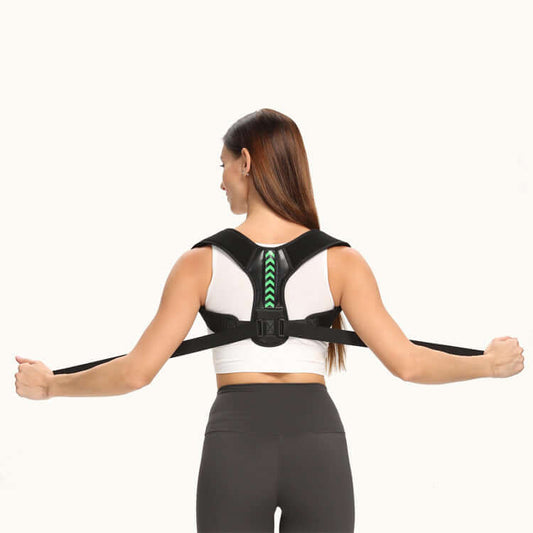 Nutrivibe Posture Corrector Belt improves sitting and standing posture, relieves back tension, and reduces slouching with comfortable support.