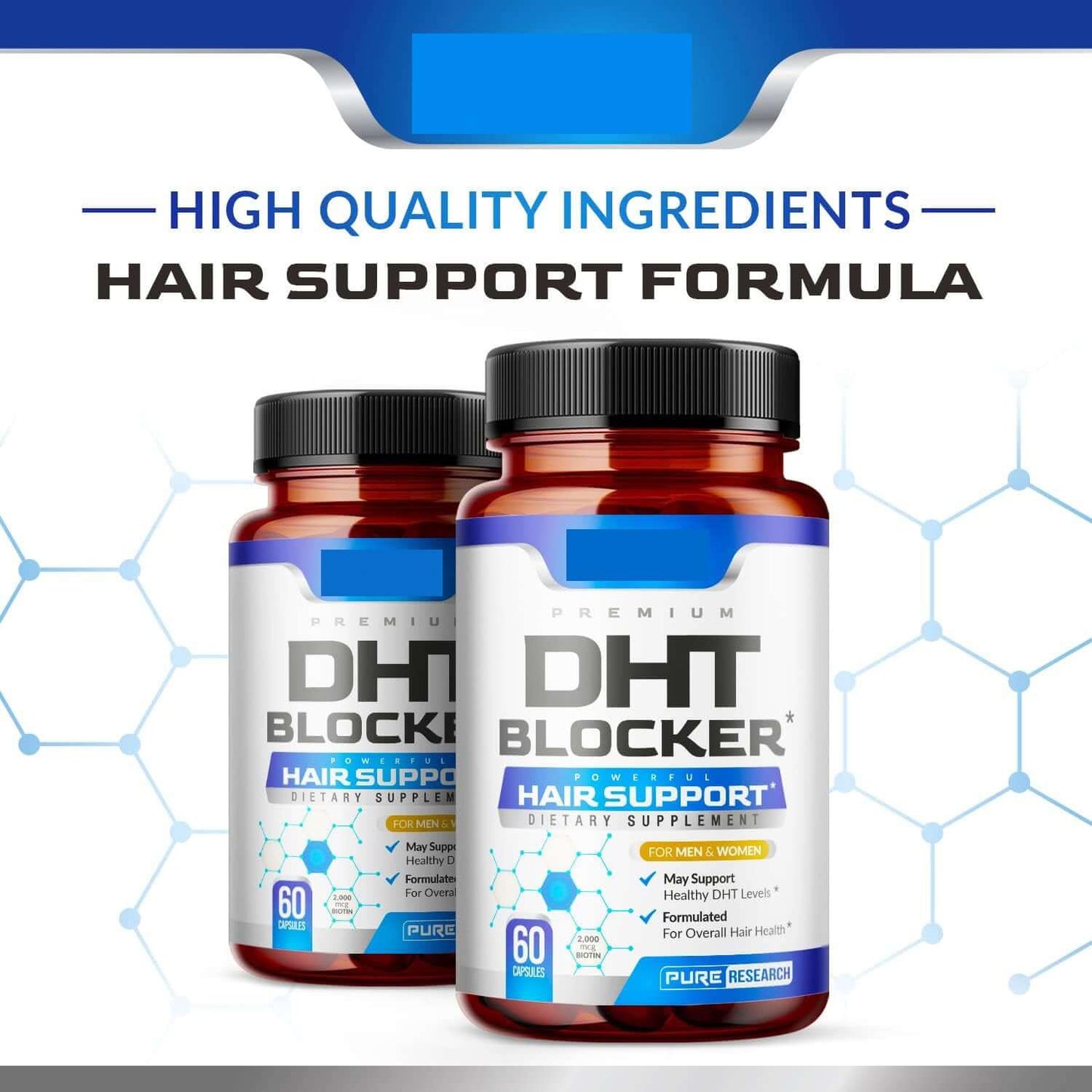 NUTRIVIBE DHT Capsules support hair health, strengthen follicles, and promote balance for natural growth and vitality.