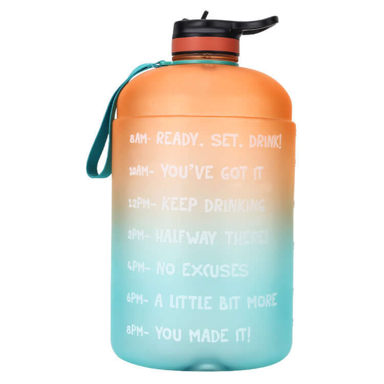 Nutrivibe Gallon Water Bottle is a durable, BPA-free sports jug with a straw, perfect for hydration during workouts, gym sessions, or outdoor activities.
