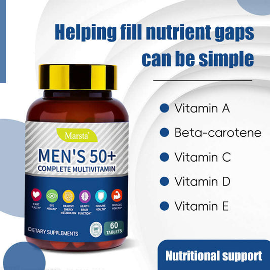 NUTRIVIBE Men's Multivitamin Tablets provide essential vitamins and minerals to support energy, immunity, and overall male wellness daily.