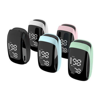 Nutrivibe Rechargeable Finger Clip Pulse Oximeter provides fast and accurate measurement of blood oxygen levels and heart rate, suitable for home or clinical use.