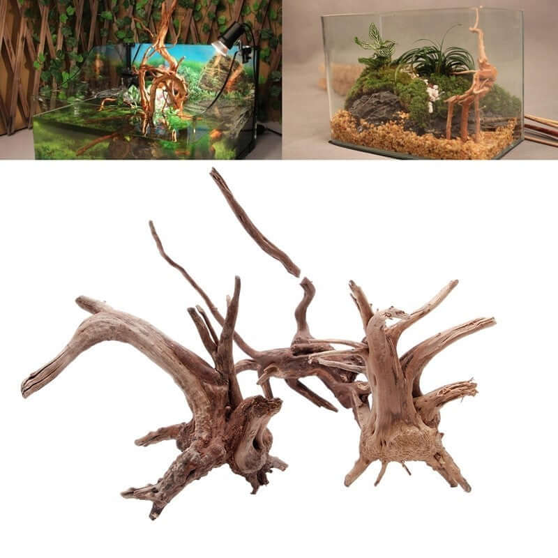Nutrivibe Sunken Tree Root provides natural-looking landscaping, hiding spots, and aesthetic appeal for aquariums and fish tanks.