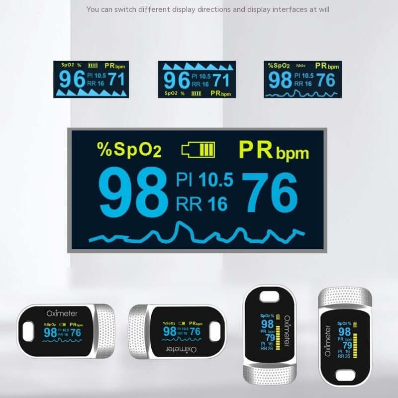 Nutrivibe Finger Pulse Oximeter provides accurate and portable monitoring of blood oxygen saturation and pulse rate for household use.