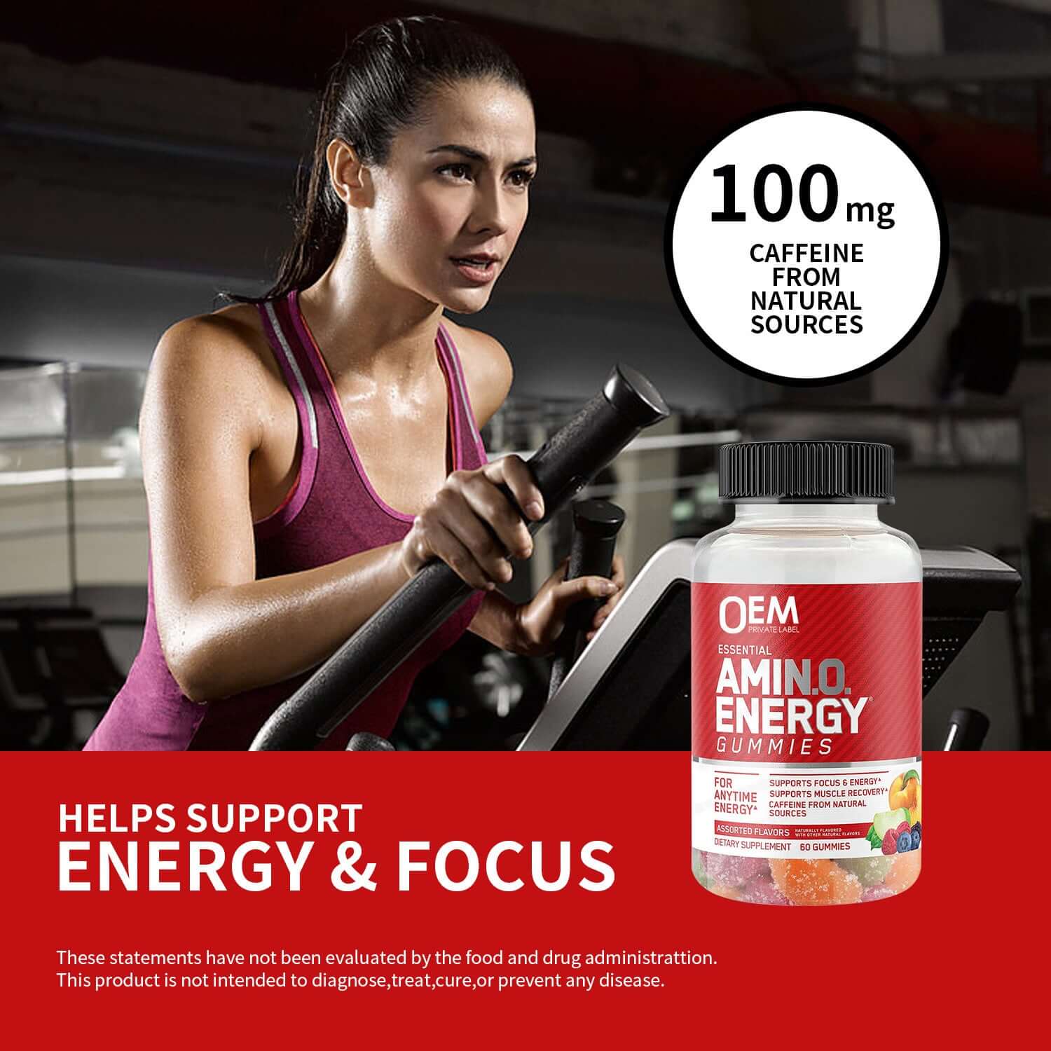 NUTRIVIBE Amino Acid Energy Soft Candy boosts energy, supports muscle recovery, and enhances stamina with a tasty, convenient daily supplement.
