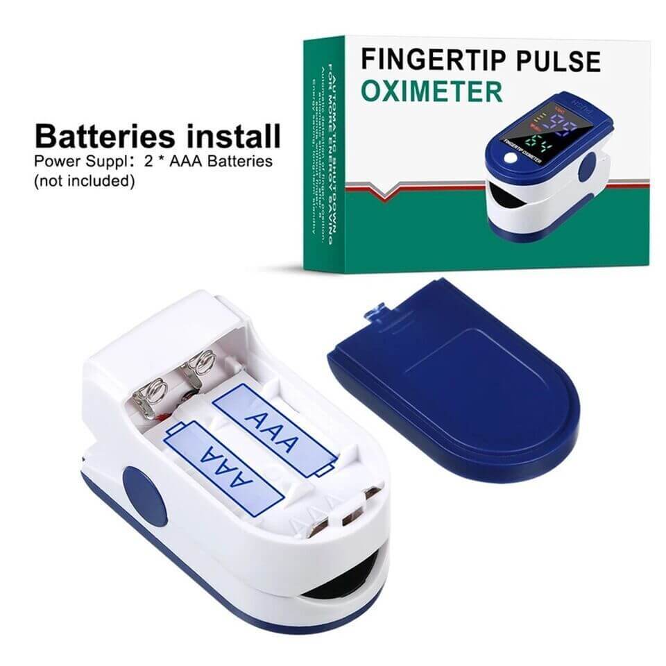 Nutrivibe Finger Pulse Oximeter accurately measures blood oxygen saturation (SpO2) and heart rate with a compact, portable, and easy-to-use design for UK users.