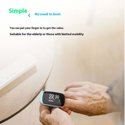 Nutrivibe Rechargeable Finger Clip Pulse Oximeter provides fast and accurate measurement of blood oxygen levels and heart rate, suitable for home or clinical use.