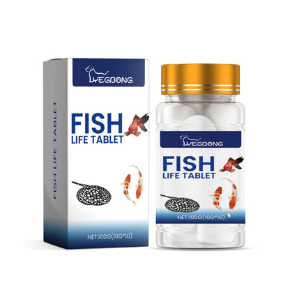 Nutrivibe Aquarium Salt Tablets support fish health, prevent disease, and enhance water quality for ornamental fish and aquariums.