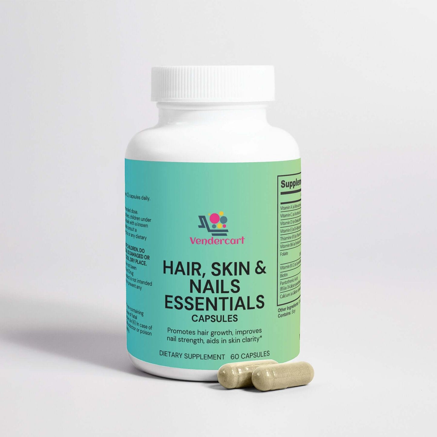 NUTRIVIBE Hair, Skin & Nails Supplements support strong hair, healthy skin, and durable nails with vitamins, minerals, and natural nutrients for daily wellness.
