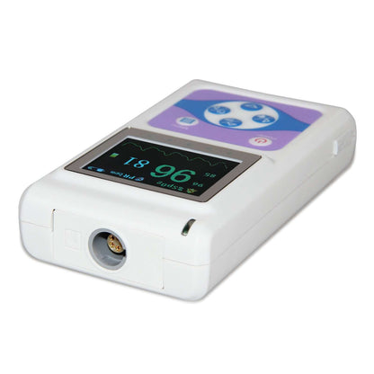 Nutrivibe Pulse Oximeter monitors SpO2 and heart rate for infants, children, and adults, featuring PC software and CE/FDA certification for reliable medical use.