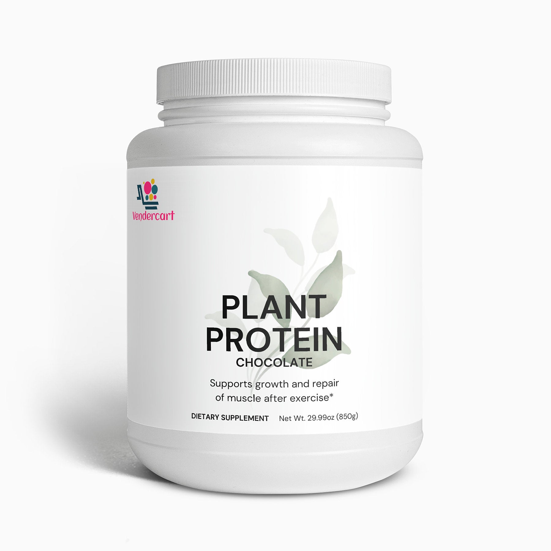 NUTRIVIBE Plant Protein Chocolate supports muscle recovery, weight management, and digestive health with 21g of plant-based protein per serving.