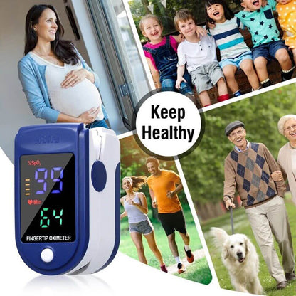 Nutrivibe Finger Pulse Oximeter accurately measures blood oxygen saturation (SpO2) and heart rate with a compact, portable, and easy-to-use design for UK users.