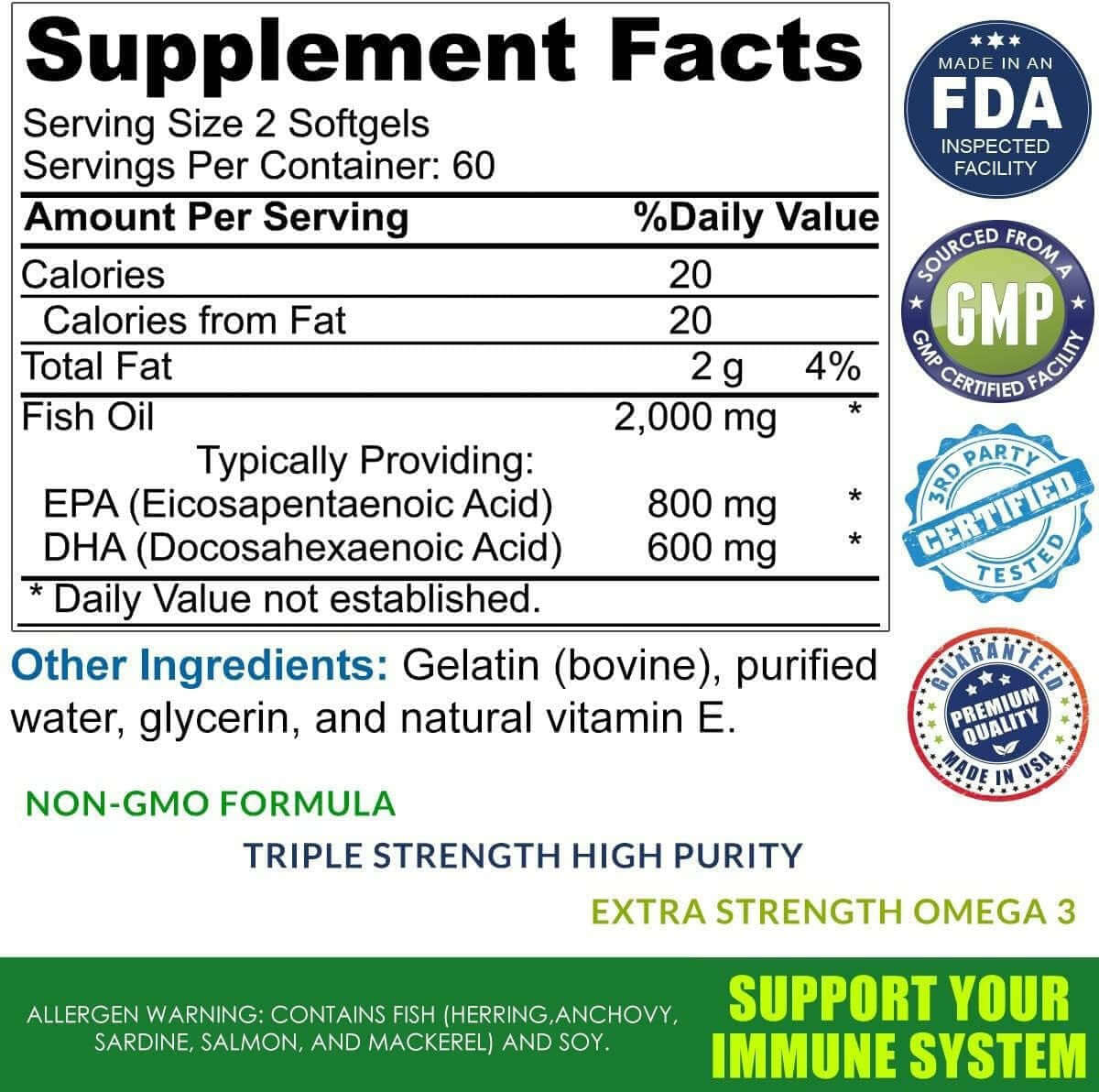 Nutrivibe Omega+ Softcapsules deliver omega-3 fatty acids and vitamin E to support heart, brain, joint, and immune health.