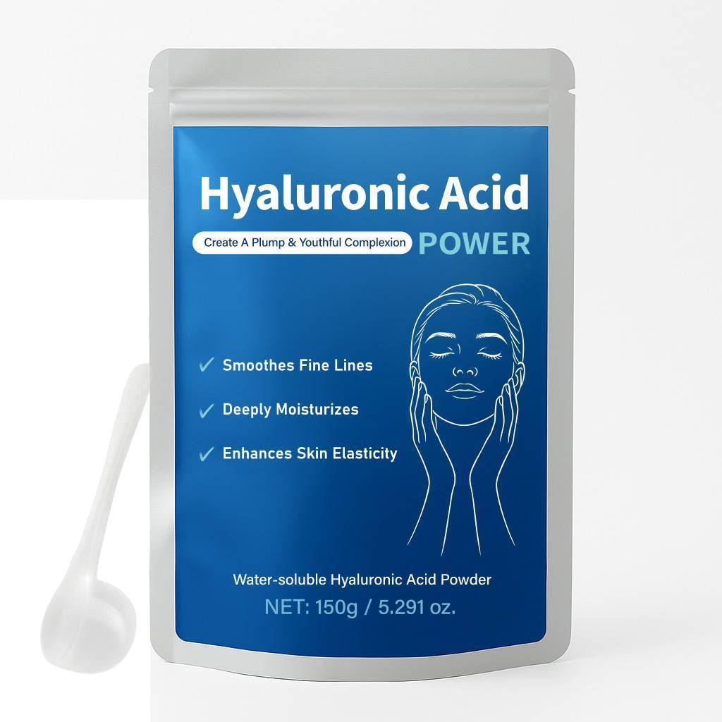NUTRIVIBE Hyaluronic Acid Powder supports skin hydration, elasticity, and overall wellness with a versatile, fast-absorbing formula for daily beauty and care.