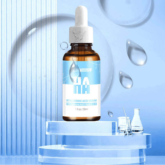 NUTRIVIBE Hyaluronic Acid Solution hydrates and restores skin moisture, supports elasticity, and promotes a healthy, radiant complexion with natural hydration.
