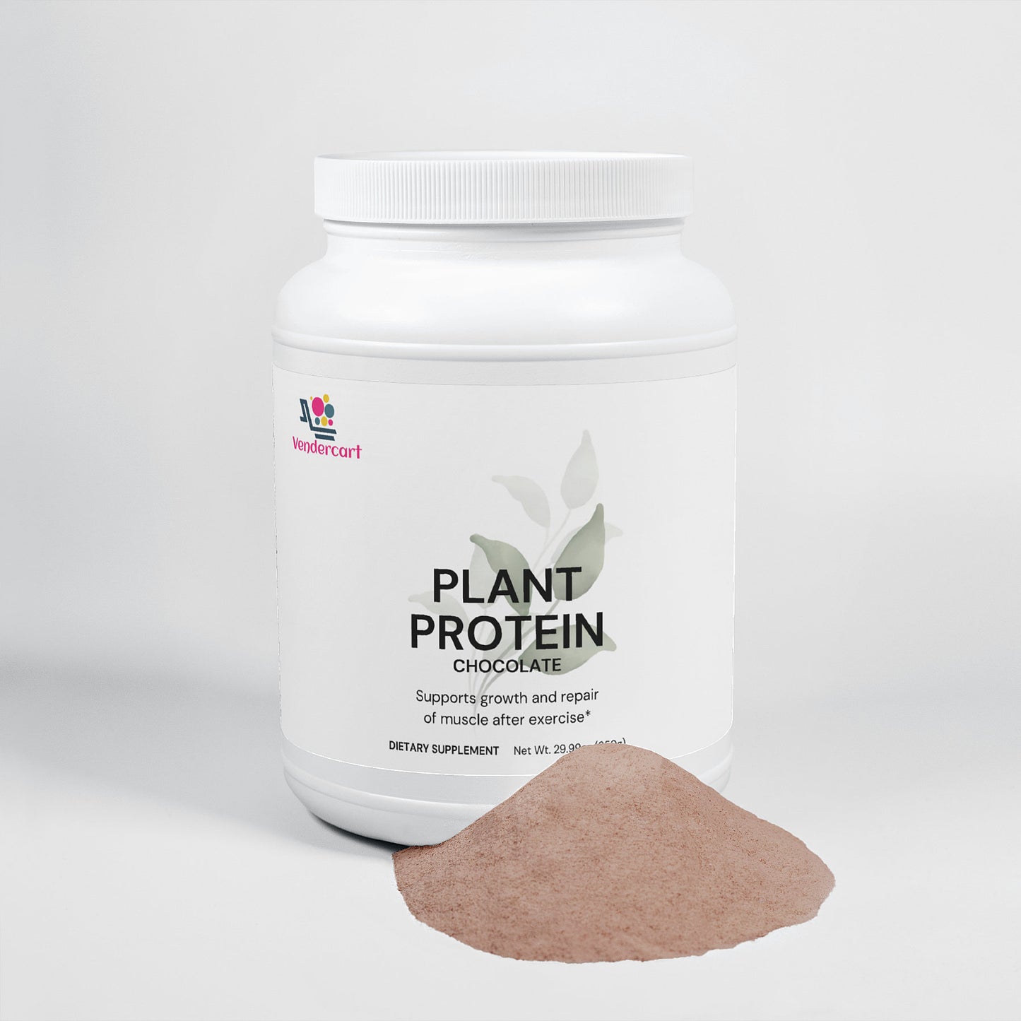NUTRIVIBE Plant Protein Chocolate supports muscle recovery, weight management, and digestive health with 21g of plant-based protein per serving.