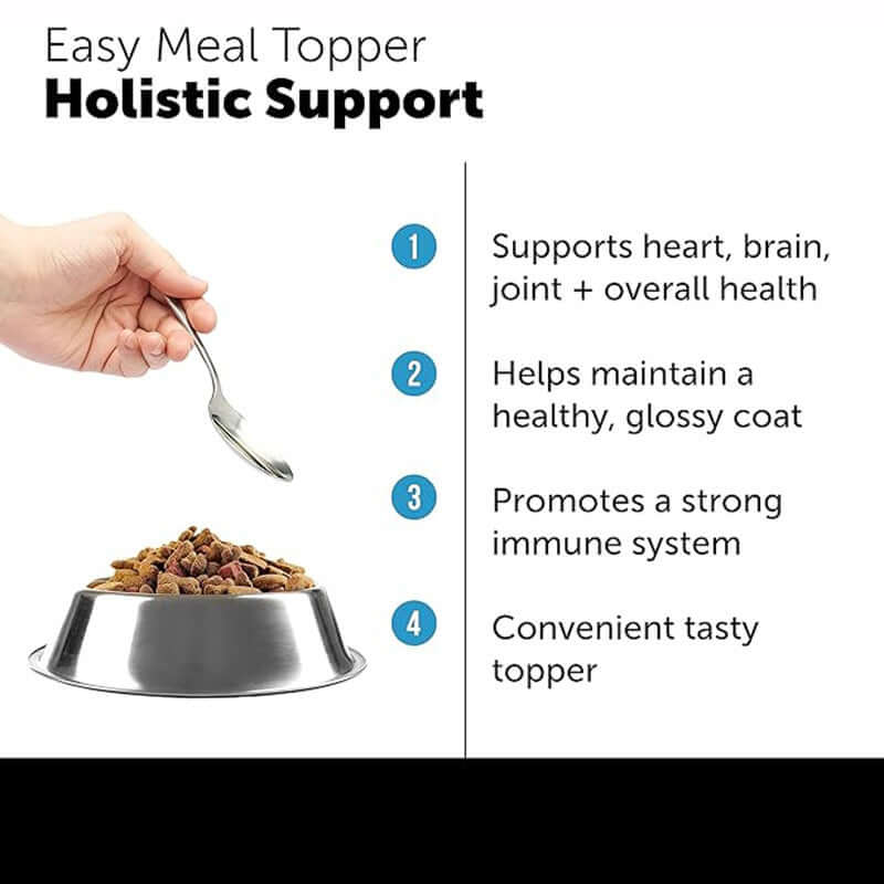 Nutrivibe Pet Salmon Fish Oil supports pets’ skin, coat, joint mobility, and overall vitality with natural omega-3s.