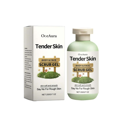 NUTRIVIBE exfoliating body care gel gently removes dead skin cells, promotes softness, and reveals a refreshed glow for healthier, radiant-looking skin.