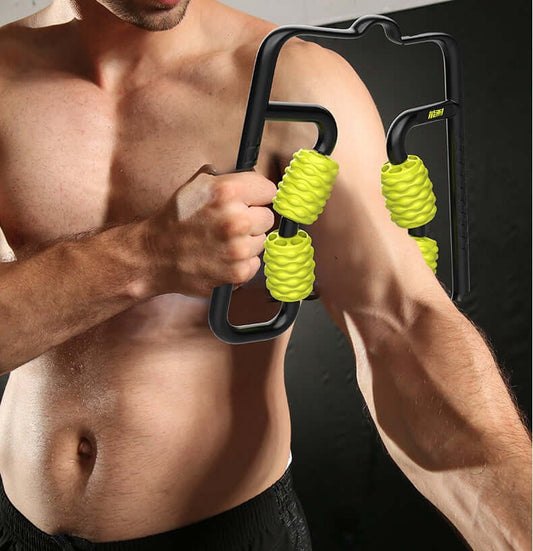 Nutrivibe Foam Muscle Roller relieves muscle tension, improves flexibility, and supports recovery with deep tissue massage therapy.