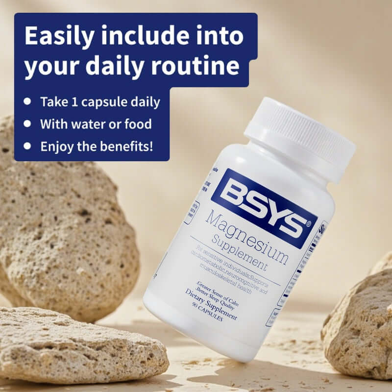 NUTRIVIBE Magnesium Supplements support sleep, anxiety relief, muscle relaxation, heart health, blood sugar balance, and cognitive function.