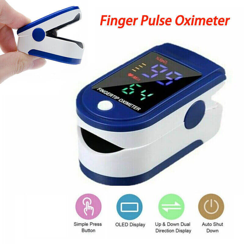 Nutrivibe Finger Pulse Oximeter accurately measures blood oxygen saturation (SpO2) and heart rate with a compact, portable, and easy-to-use design for UK users.