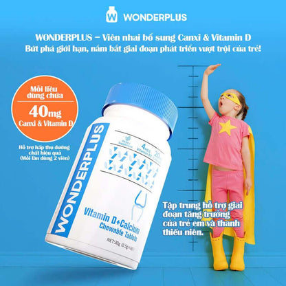 NUTRIVIBE Calcium & Vitamin D Chewable Tablets support strong bones and teeth while providing essential nutrients for daily health.