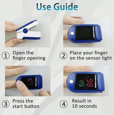 Nutrivibe Finger Pulse Oximeter accurately measures blood oxygen saturation (SpO2) and heart rate with a compact, portable, and easy-to-use design for UK users.