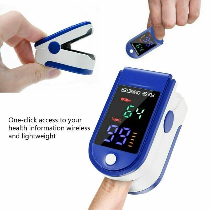 Nutrivibe Finger Pulse Oximeter accurately measures blood oxygen saturation (SpO2) and heart rate with a compact, portable, and easy-to-use design for UK users.