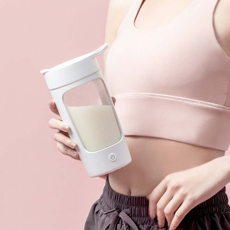 NUTRIVIBE Lazy Electric Mixing Cup Protein Powder mixes quickly, supports muscle growth, and delivers convenient protein for active lifestyles.