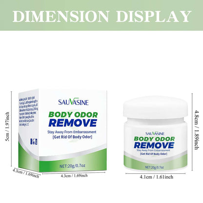 Nutrivibe Body Odor Cream 20g effectively controls body odor, keeps skin fresh, and provides long-lasting protection with natural ingredients.