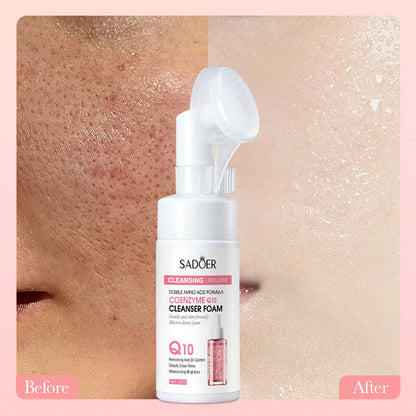 NUTRIVIBE Hyaluronic Acid Amino Acid Cleansing Mousse gently cleanses, hydrates, and refreshes skin while maintaining elasticity and promoting a radiant complexion.