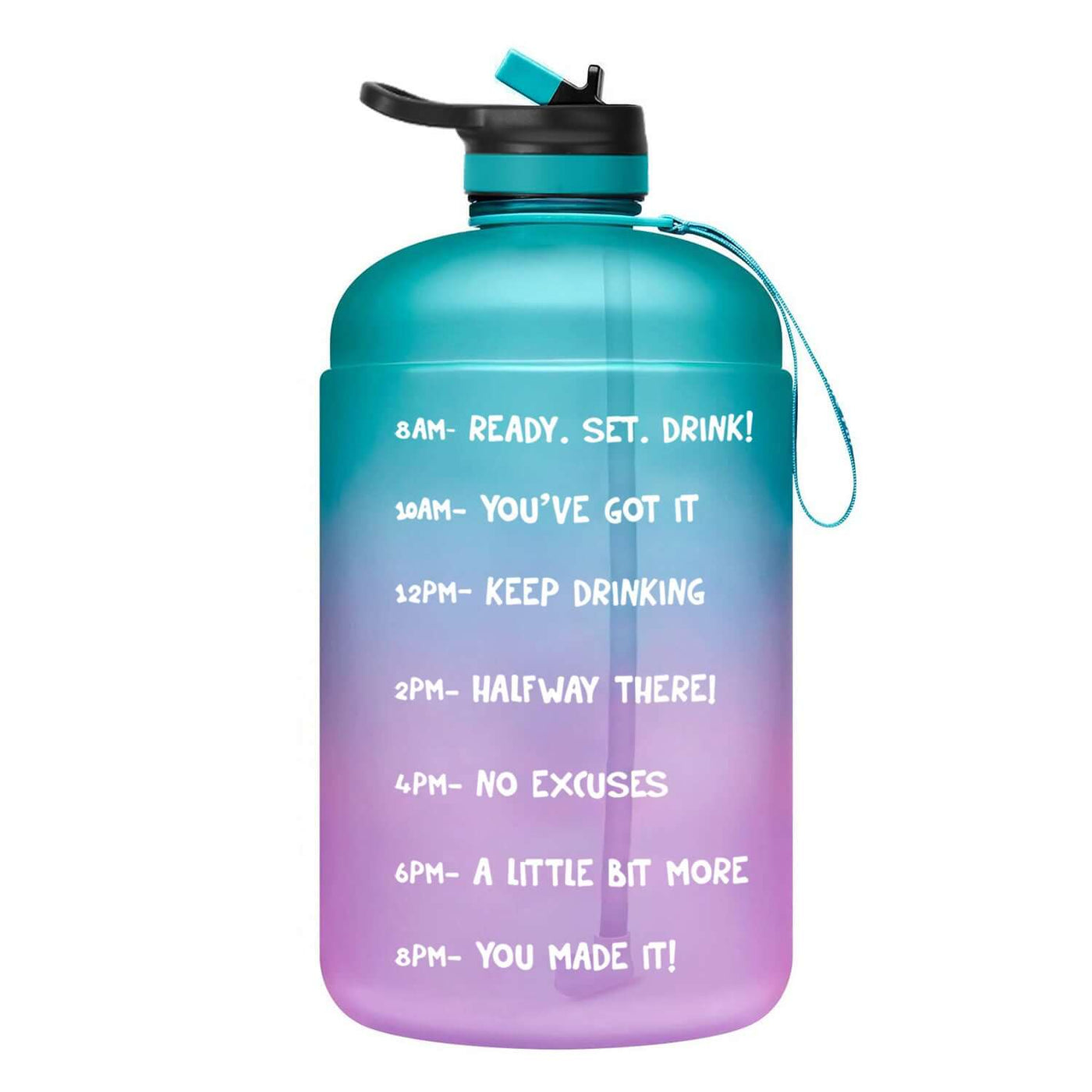 Nutrivibe Gallon Water Bottle is a durable, BPA-free sports jug with a straw, perfect for hydration during workouts, gym sessions, or outdoor activities.