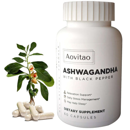 NUTRIVIBE Ashwagandha Capsules support stress relief, balanced energy, immune health, and mood with organic, vegan-friendly herbal care.