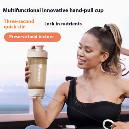 NUTRIVIBE Protein Powder Manual Mixing Cup makes smooth shakes anywhere—easy to use, portable, durable, and designed for fitness lifestyles.