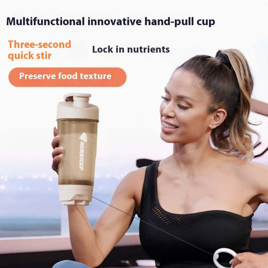 NUTRIVIBE Protein Powder Manual Mixing Cup makes smooth shakes anywhere—easy to use, portable, durable, and designed for fitness lifestyles.